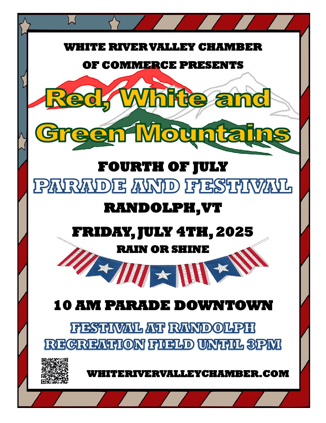 Red, White and Green Mountains 4th of July Celebration iin Randolph!