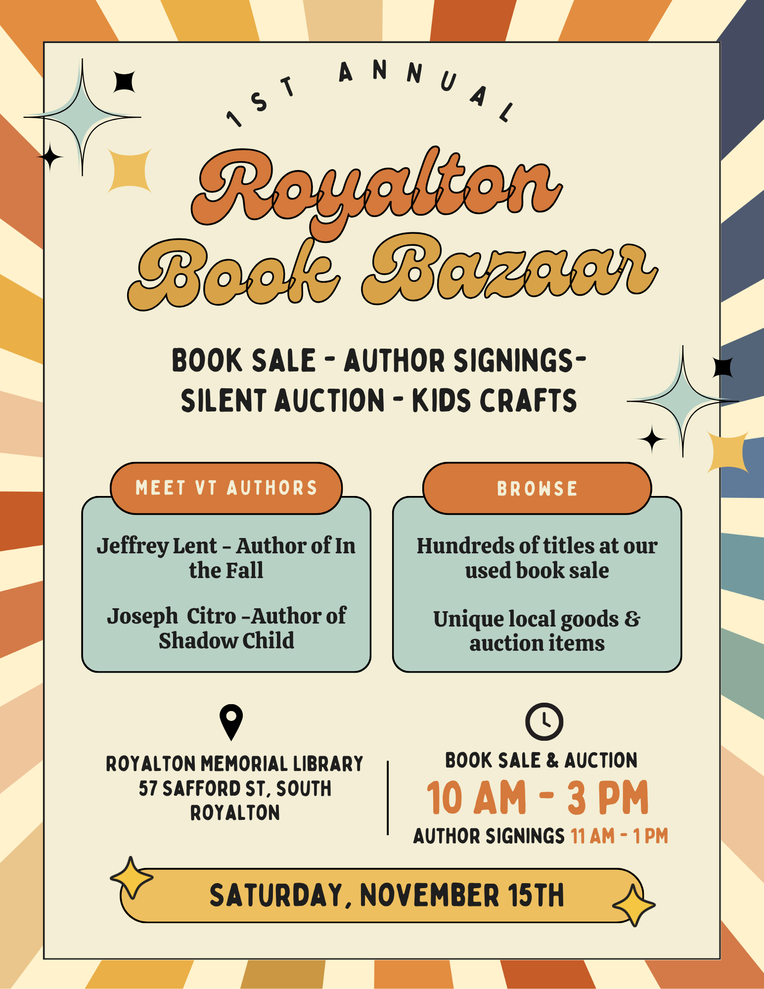 Royalton Book Bazar at Royalton Memorial Library!