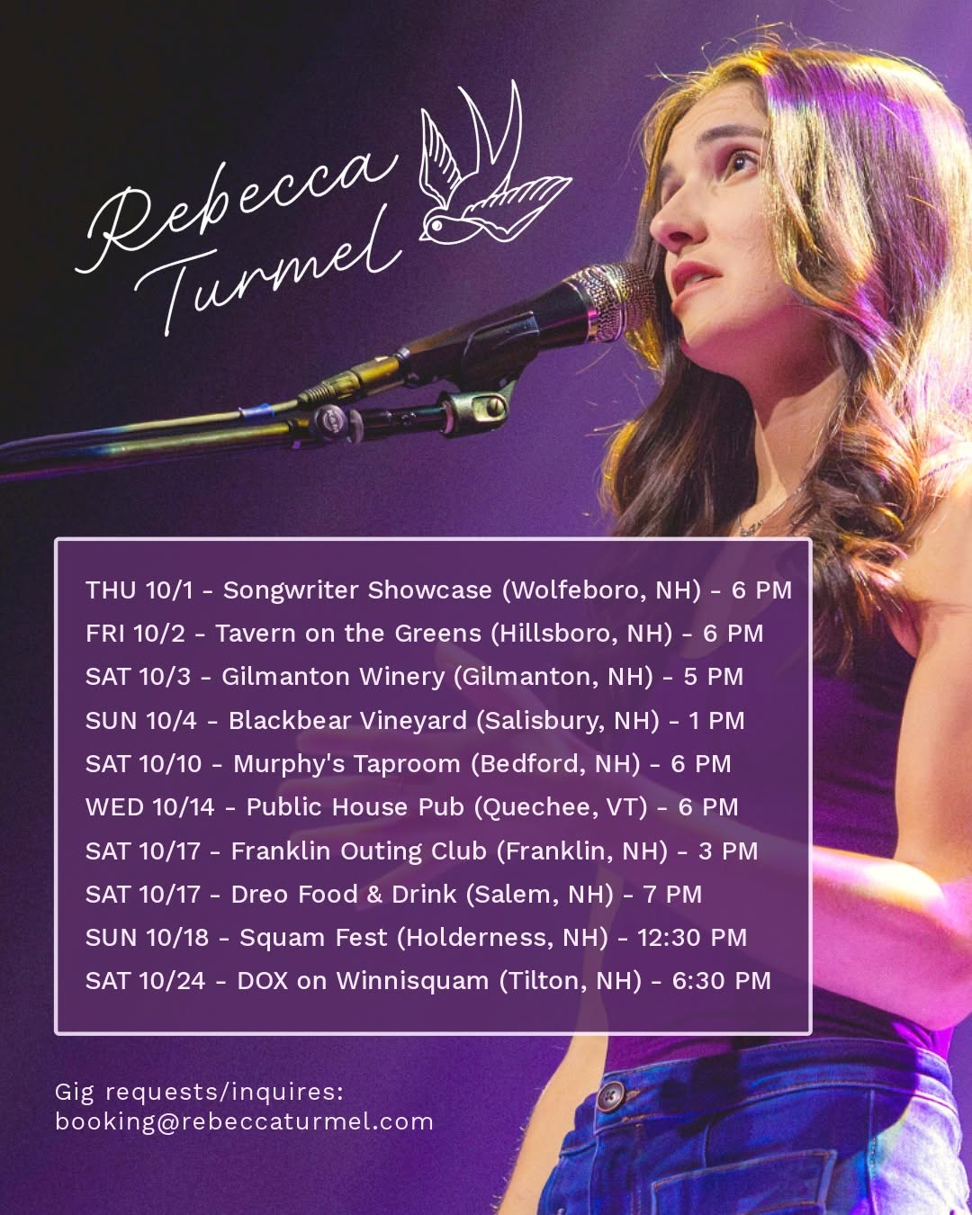 Rebecca Turmel at The Public House in Quechee!